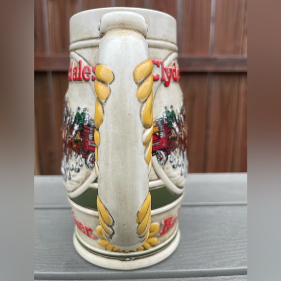 Budweiser 1983 Holiday Beer Stein Snowy Woodland Clydesdale Ceramarte Mug CS-50 - Picture 12 of 13